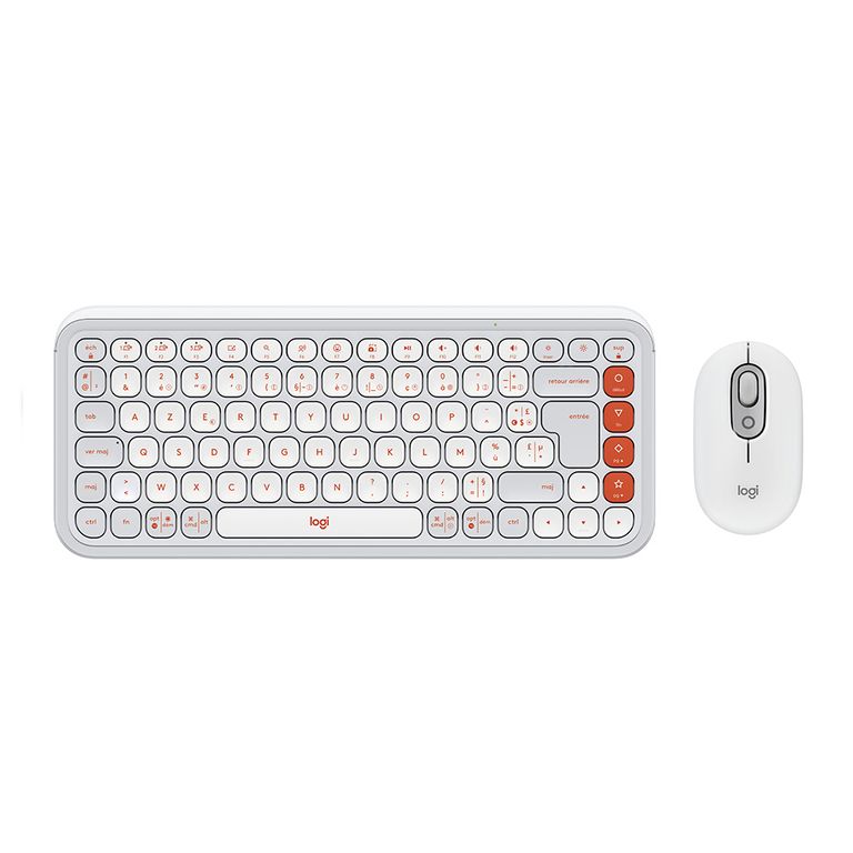 Teclado Logitech + Mouse Pop Icon Bt White