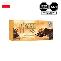 ROYAL MINTS - Chocolate Royal Thins Caramelo con Sal Caja 200 g