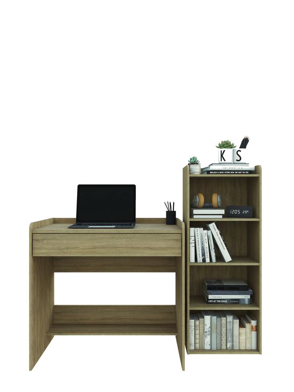 Combo Escritorio 1 Cajon + Estante 4 Divisiones