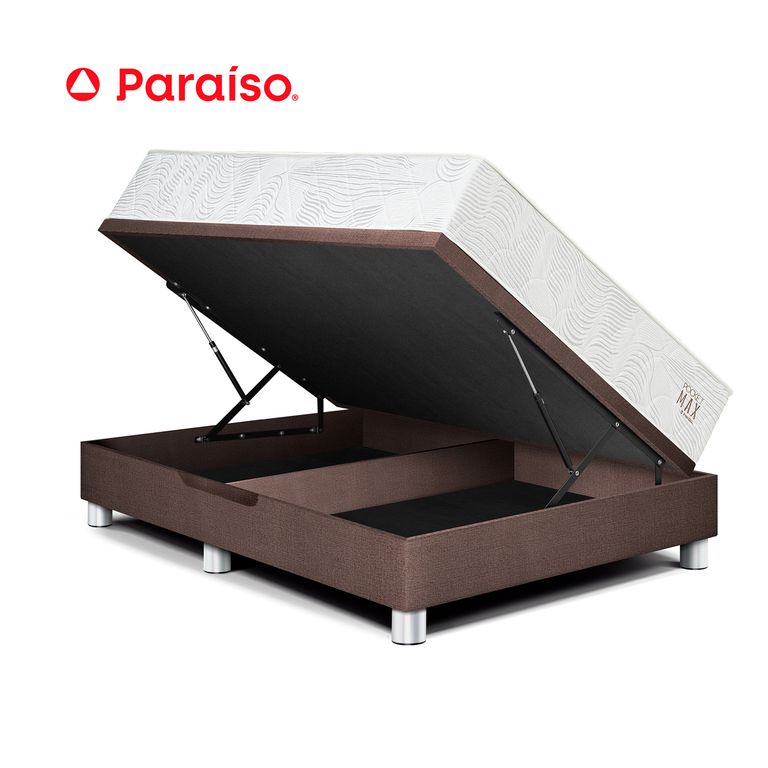 CAMA BOXET POCKET MAX QUEEN CHOCO