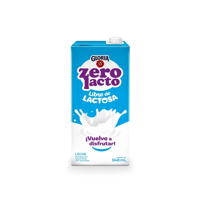 Leche UHT Sin Lactosa Gloria Zero Lacto Caja 946 mL