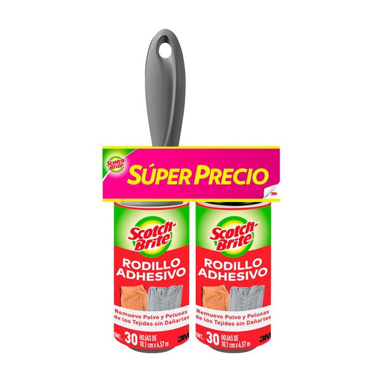 Rodillo Quita Pelusa Scotch Brite + Repuesto