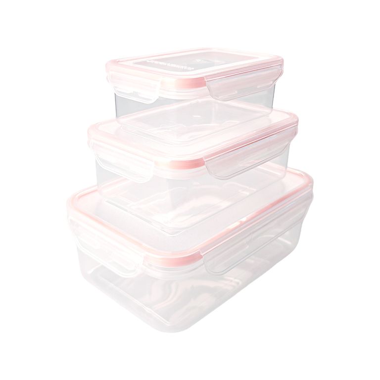 Set Contenedor Recto Ice Cream 3 Piezas 250 mL+500 mL+1 L