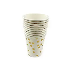 CASA JOVEN - Happy New Year Set x 8 Vasos Descartables Dorados