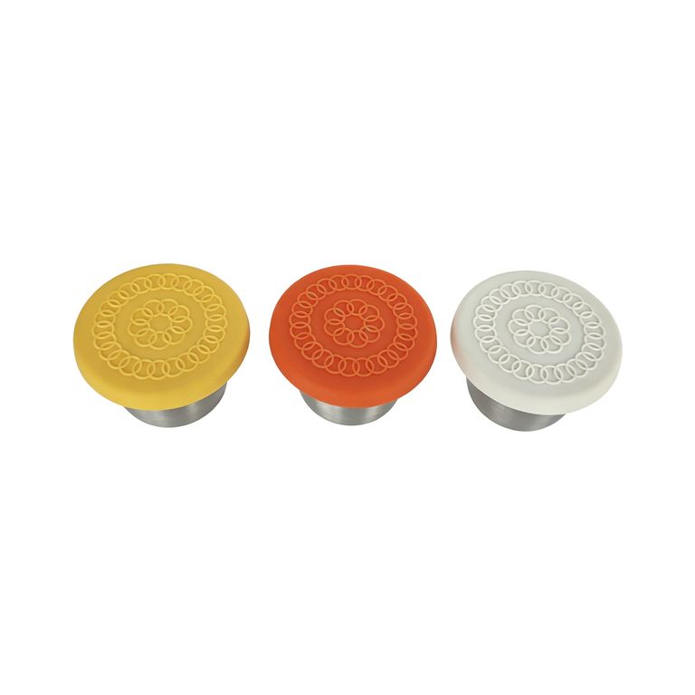 Set Mini Condiment Acero Tapa Silicona Casa Joven x 3