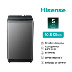 HISENSE - Hisense Wm Carga Sup 10.5K