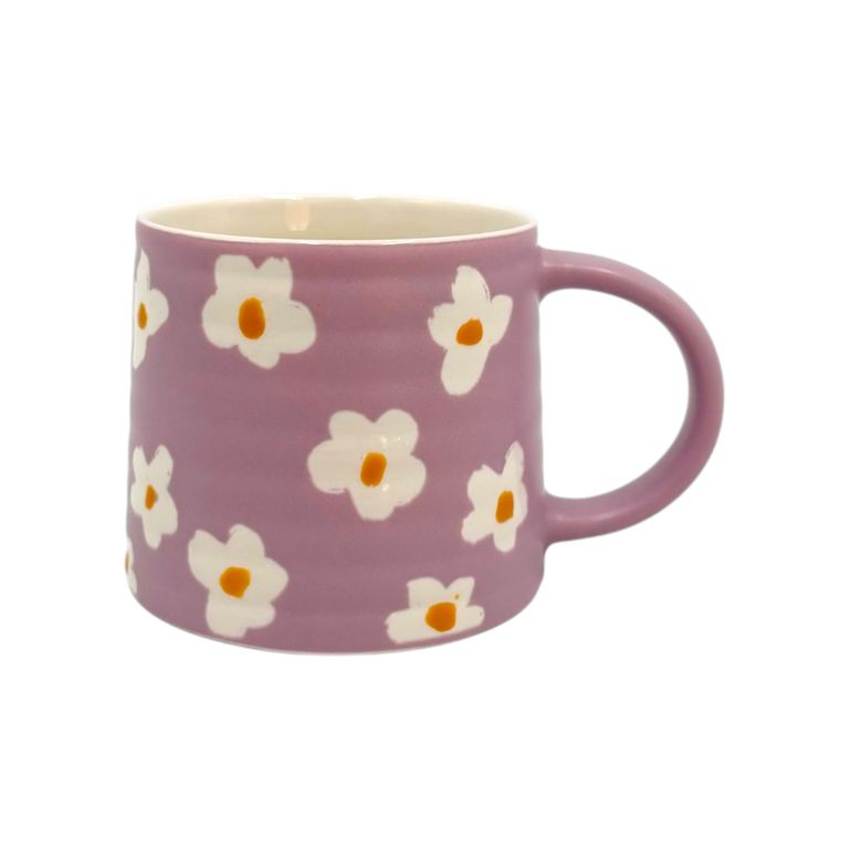 Taza Mug Casa Joven Margaritas Lila 400 mL
