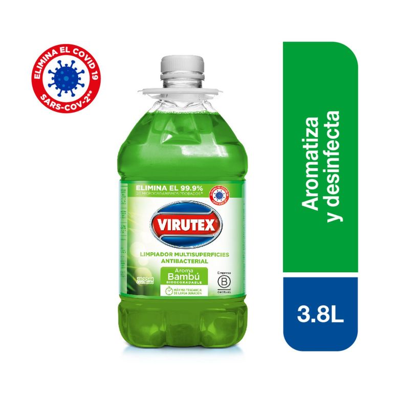 Limpiador Multisuperficies Virutex Bambú Botella 3.8 L
