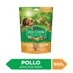 DOG CHOW - Galletas para Perros Adultos Minis y Pequeños Dog Chow Pollo Doypack 500 g