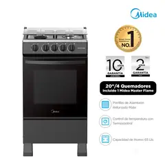 MIDEA - Cocina a Gas Mastercookone 20 4 Quemador