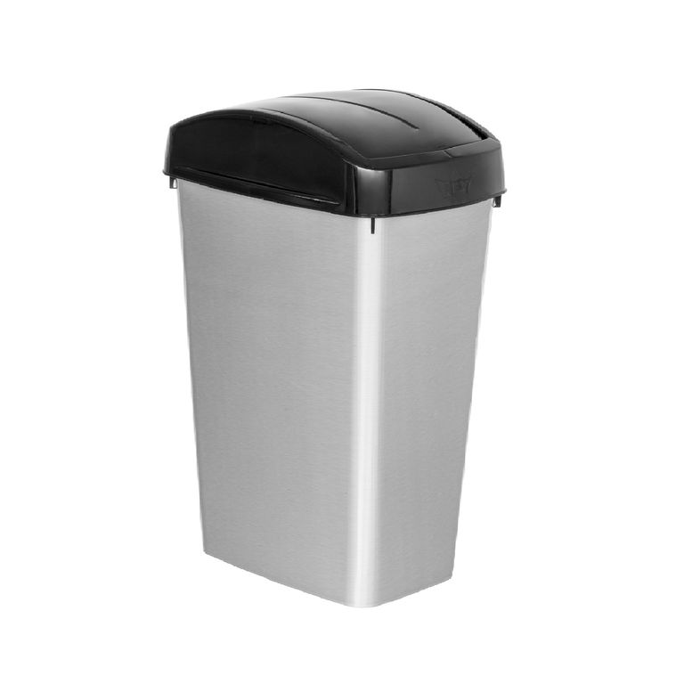 Papelera Reyplast Metalizada Rectángular Nro. 30 Con Tapa