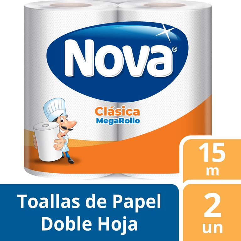 Papel Toalla Nova Clásica Megarrollo Empaque 2 Und