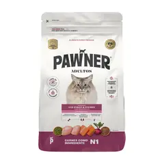 PAWNER - Alimento para Gatos Adultos Pawner Pollo y Salmón Bolsa 1 Kg