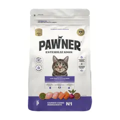 PAWNER - Alimento para Gatos Esterilizados Pawner Pollo y Salmón Bolsa 8 Kg