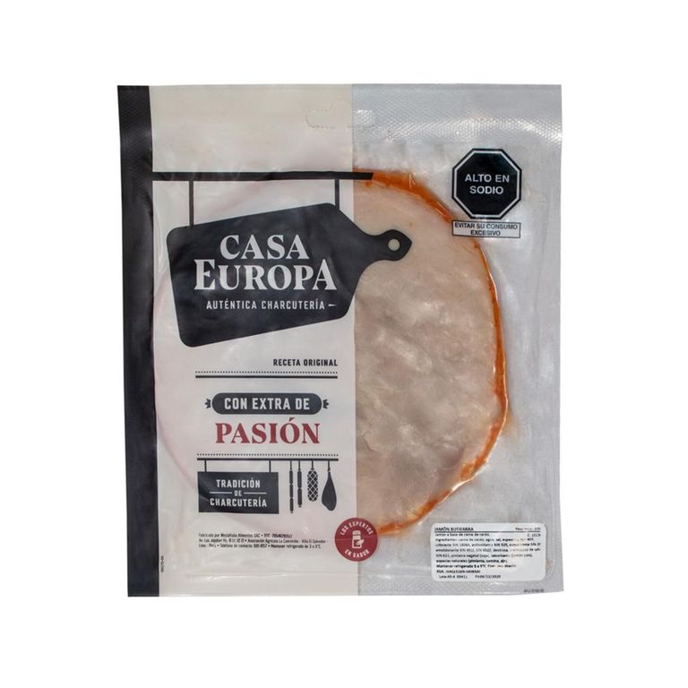 Jamón Butifarra Casa Europa Empaque 200 g