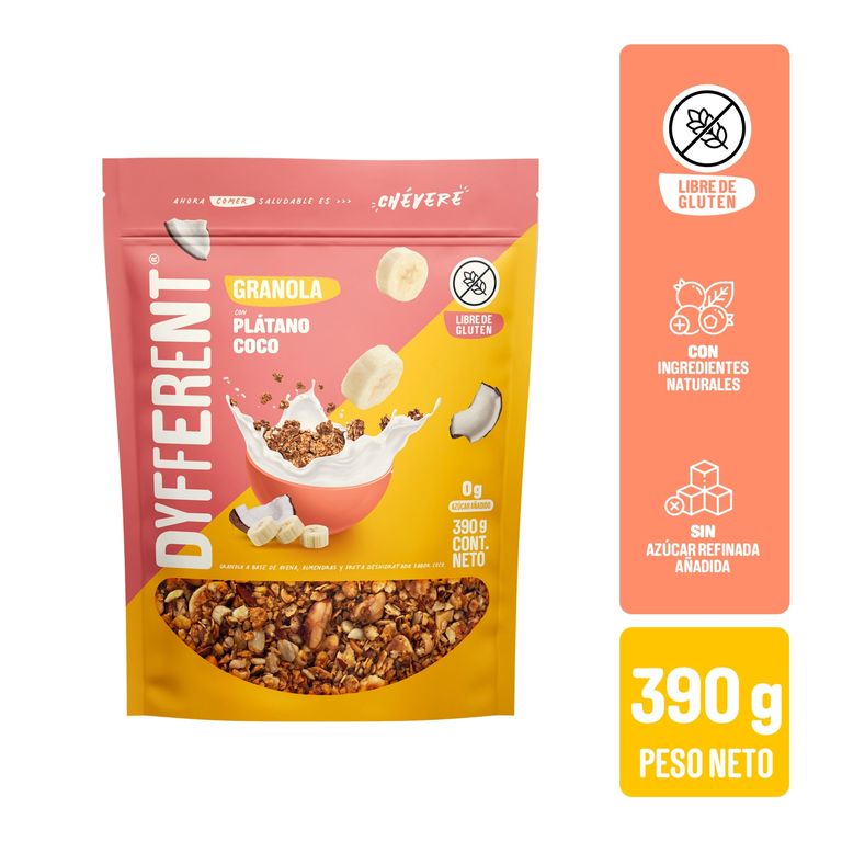 Granola Dyff Coco y Plátano Doypack 390 g