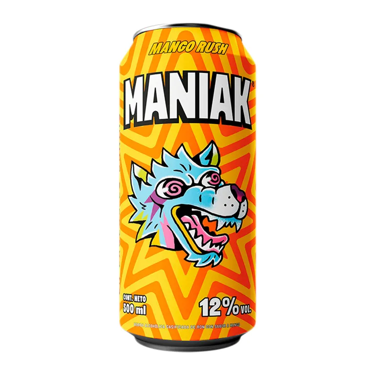 Bebida RTD Maniak Mango Rush Lata 500 mL