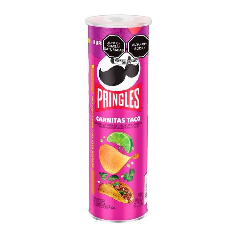 Papas Pringles Carnitas Taco Envase 158 g