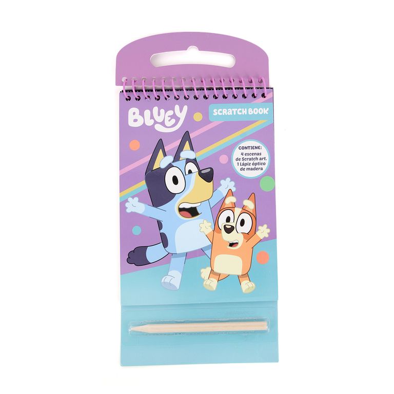 Scratch Book Artesco Bluey + Palillo De Madera X1Un