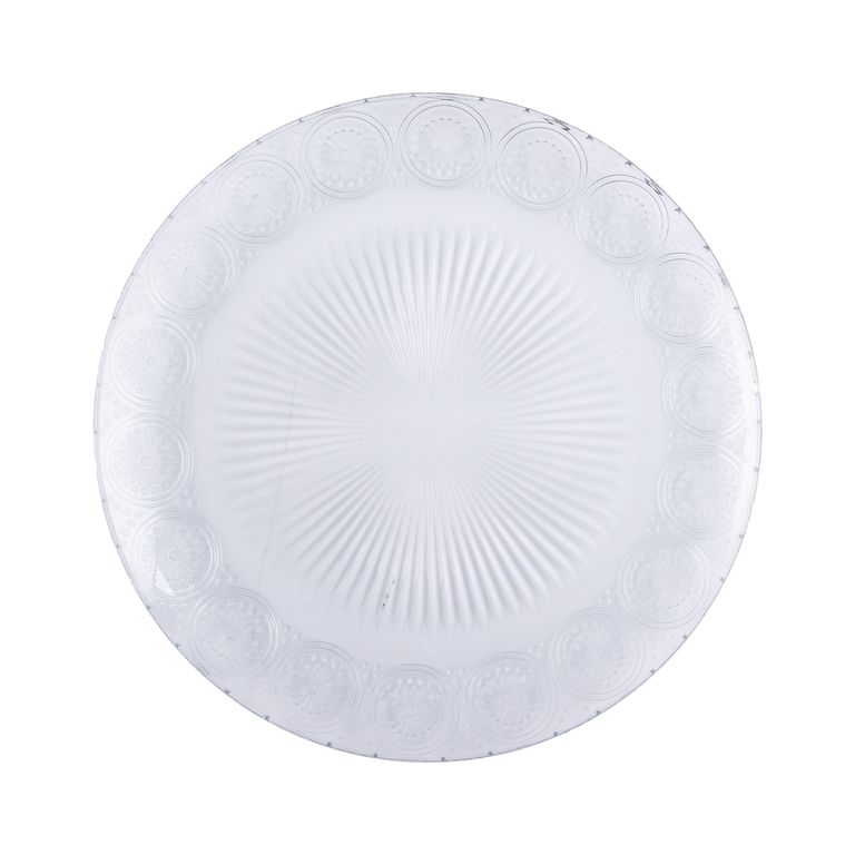 Plato Casa Joven Vidrio Repujado Flores 32 cm