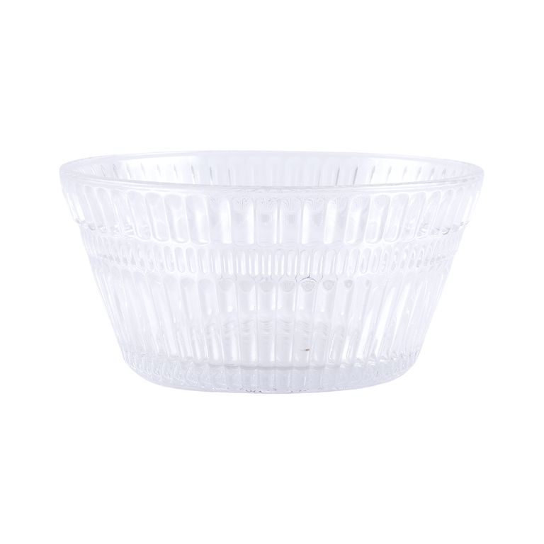 Bowl Casa Joven Vidrio Repujado Líneas 14 cm