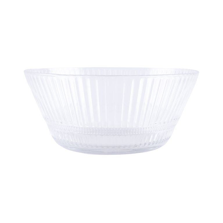 Bowl Casa Joven Vidrio Repujado Líneas 22 cm