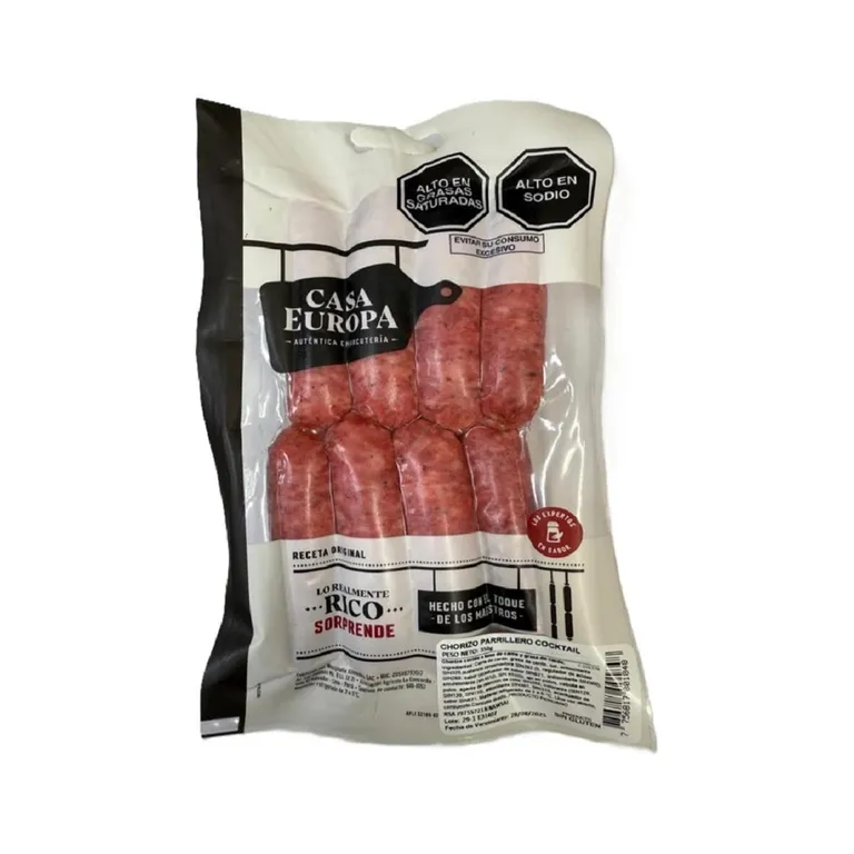 Chorizo Parrillero Cocktail Casa Europa Empaque 350 g