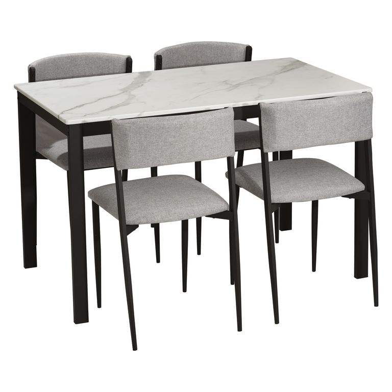 JGO COMEDOR 4P YORK 120X70X75CM