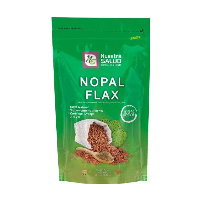 Suplemento Nutricional Nuestra Salud Nopal Flax Doypack 354 g