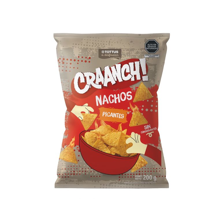 Nachos Picantes Craanch Tottus Bolsa 200 g