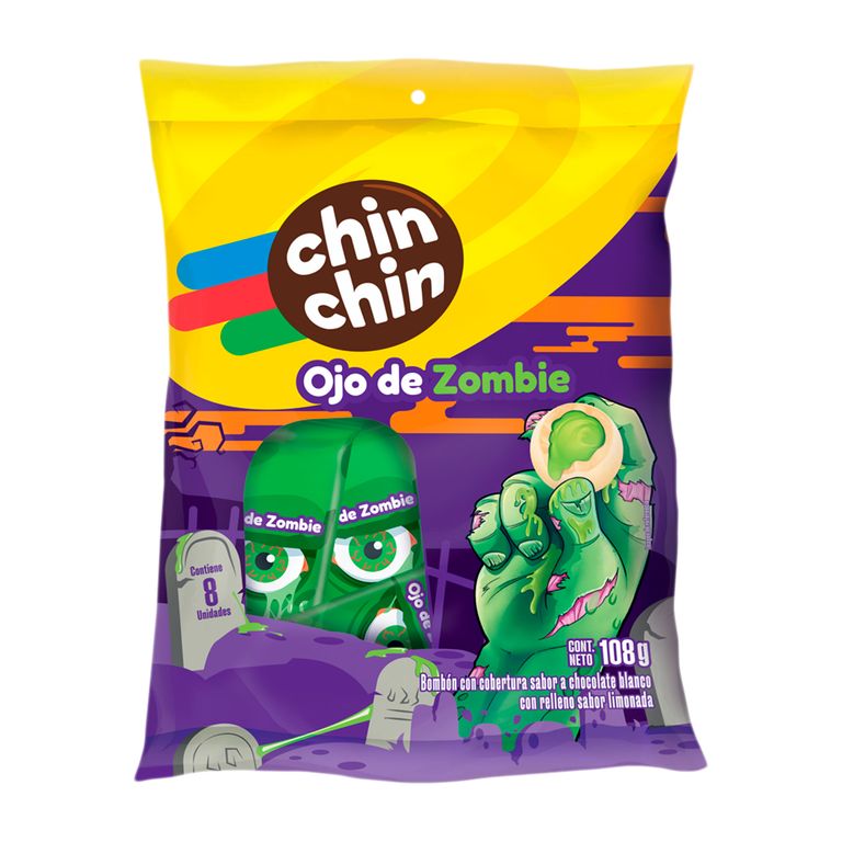 Chocolates Chin Chin Ojo de Zombie Bolsa 108 g