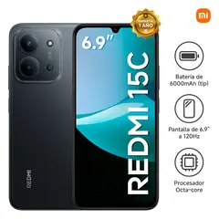 XIAOMI - Smartphone Smartphone Redmi 15C Midnight Black 4Gb 256Gb