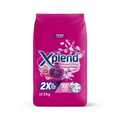 XPLEND - Detergente en Polvo Xplend Frescura Floral Bolsa 2 Kg
