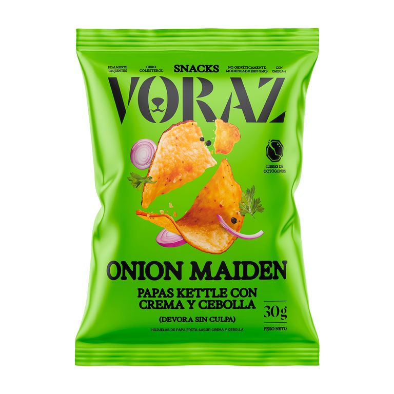 Papa Kettle Voraz Onion Cream Bolsa 30 g