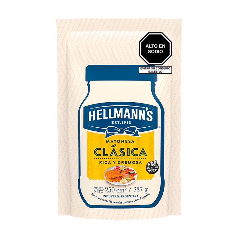 Mayonesa Clásica Hellmanns Doypack 237 g
