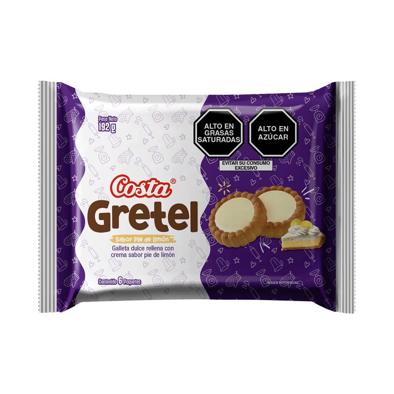 Galletas Gretel Costa Pie de Limón Sixpack 192 g