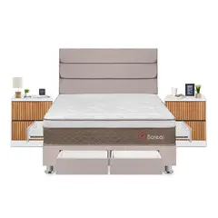FORLI - Dormitorio Boreal Queen Beige+Vel Roma