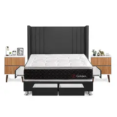 FORLI - Dormitorio Golden King Gris+Vel Milan
