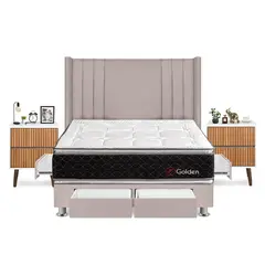 FORLI - Dormitorio Golden Queen Beige+Vel Milan