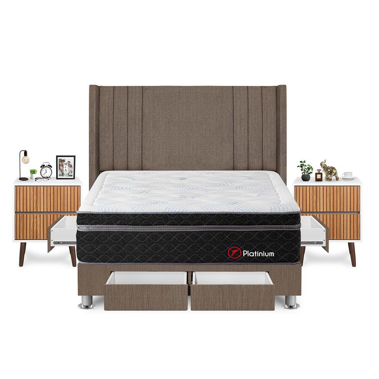 Dormitorio Platinium Queen Marr+Vel Milan