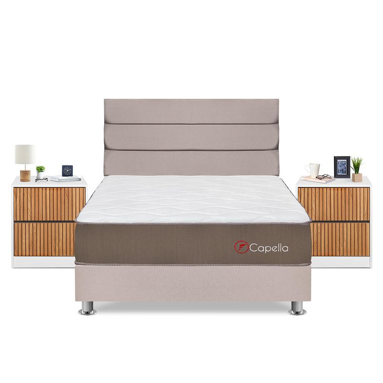 DORM CAPELLA QUEEN BEIGE+VEL ROMA