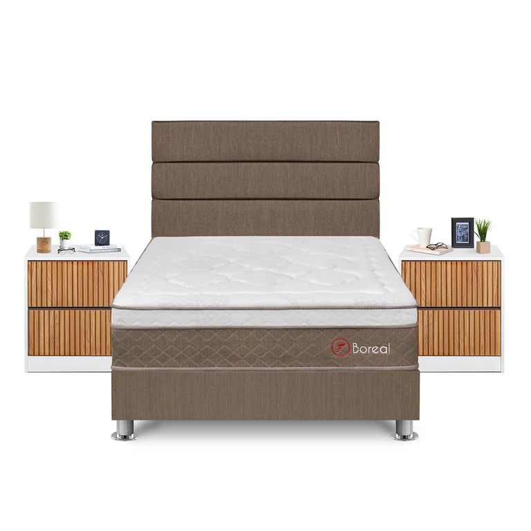 DORM BOREAL 2PLZ MARRON+VEL ROMA