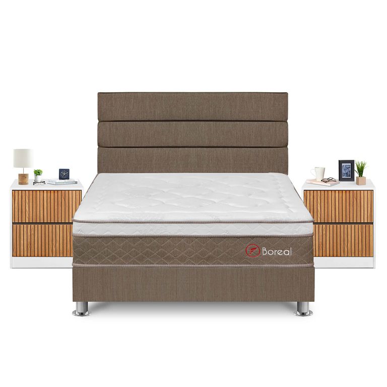 DORM BOREAL QUEEN MARRON+VEL ROMA