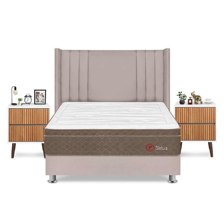 Dormitorio Sirius King Beige+Vel Milan