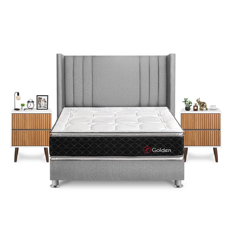 DORM GOLDEN KING PLATA+VEL MILAN