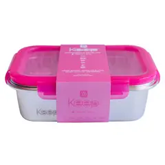 KEEP - Hermético Keep Metálico Rosado 1300 mL