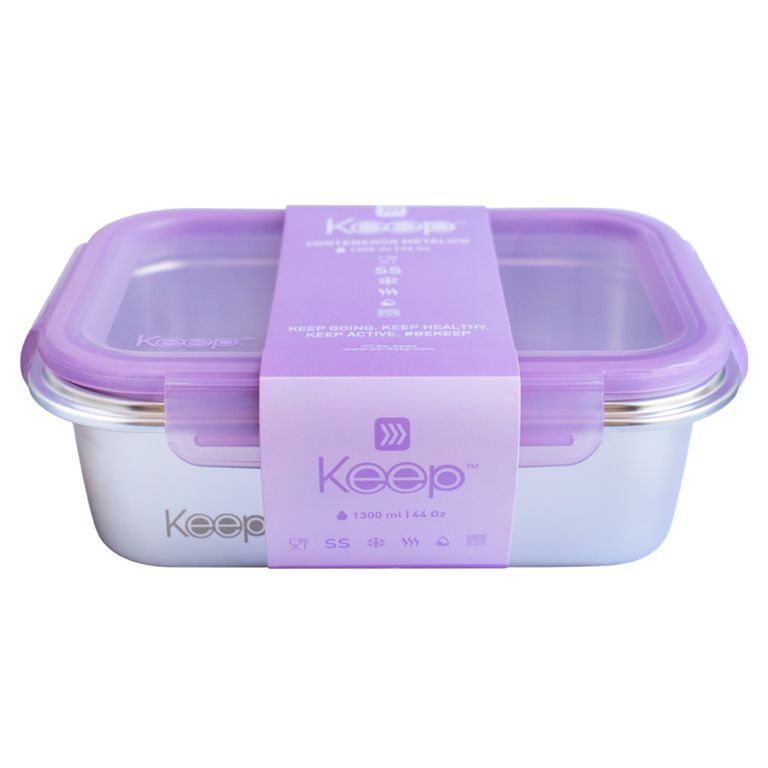 Hermético Keep Metálico Lila 1300 mL