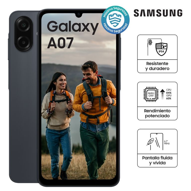 Smartphone Galaxy A07 4Gb 128Gb Black