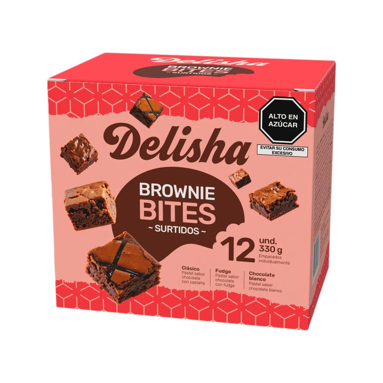 Brownie Bites Delisha Surtido Empaque 12 Und