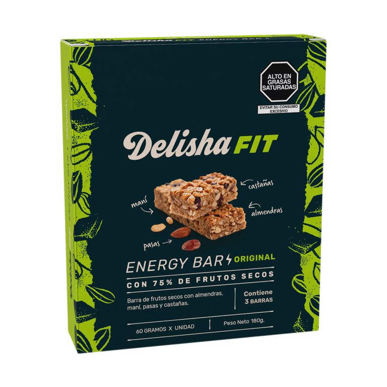 Energy Bar Delisha Original Empaque 3 Und 180 g